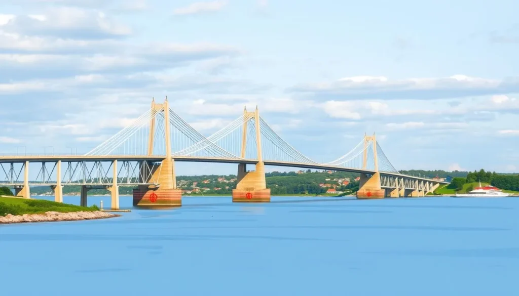 Image of Öland Bridge connecting Kalmar to Öland Island