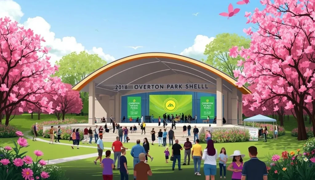 Image of Overton Park Shell during a spring event