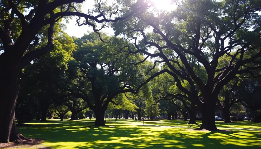 Image of Parque dos Cajueiros with cashew trees and a serene atmosphere