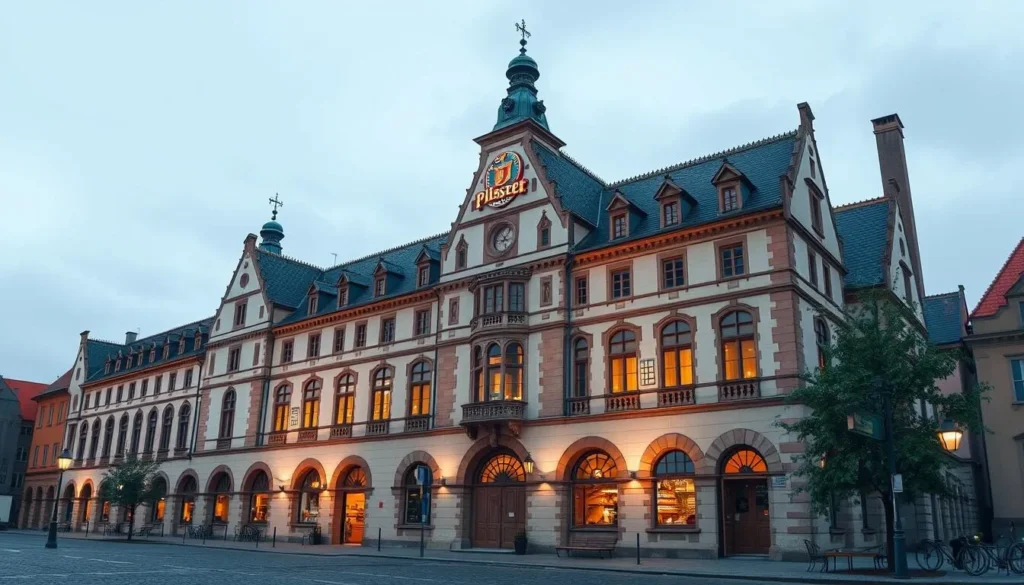 Image of Pilsner Urquell Brewery facade