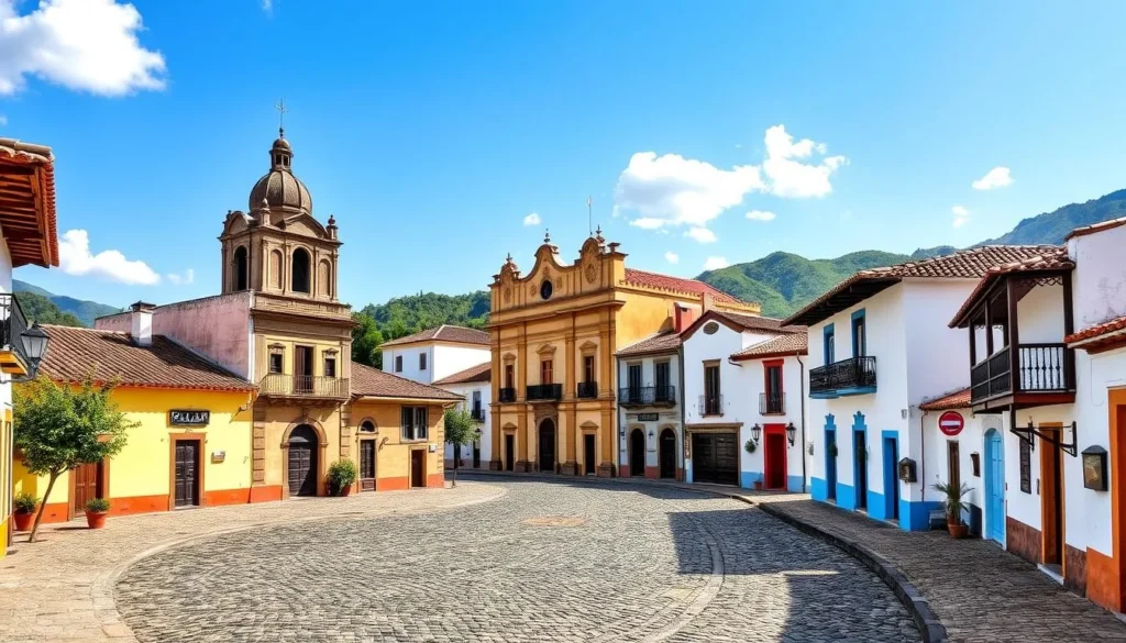 Image of Pirenópolis town with its colonial architecture and cobblestone streets
