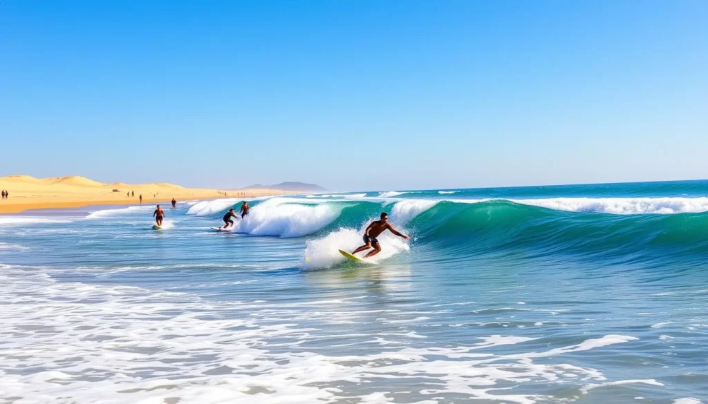 Image of Playa Brava with surfers