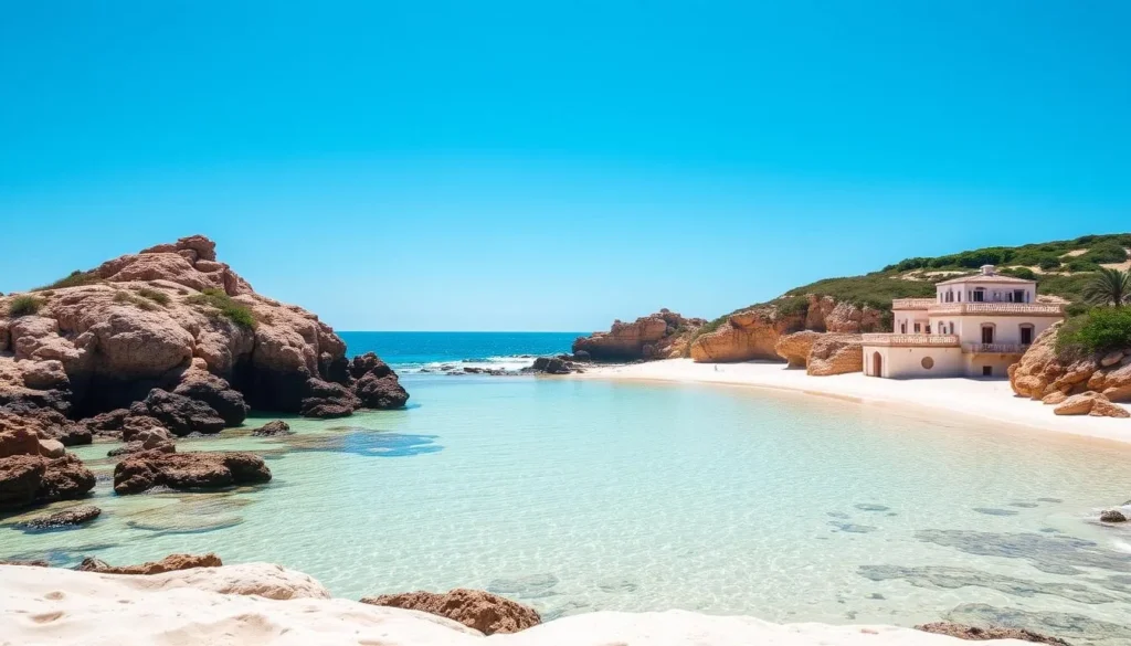 Image of Praia do Farol with crystal-clear waters and powdery white sand