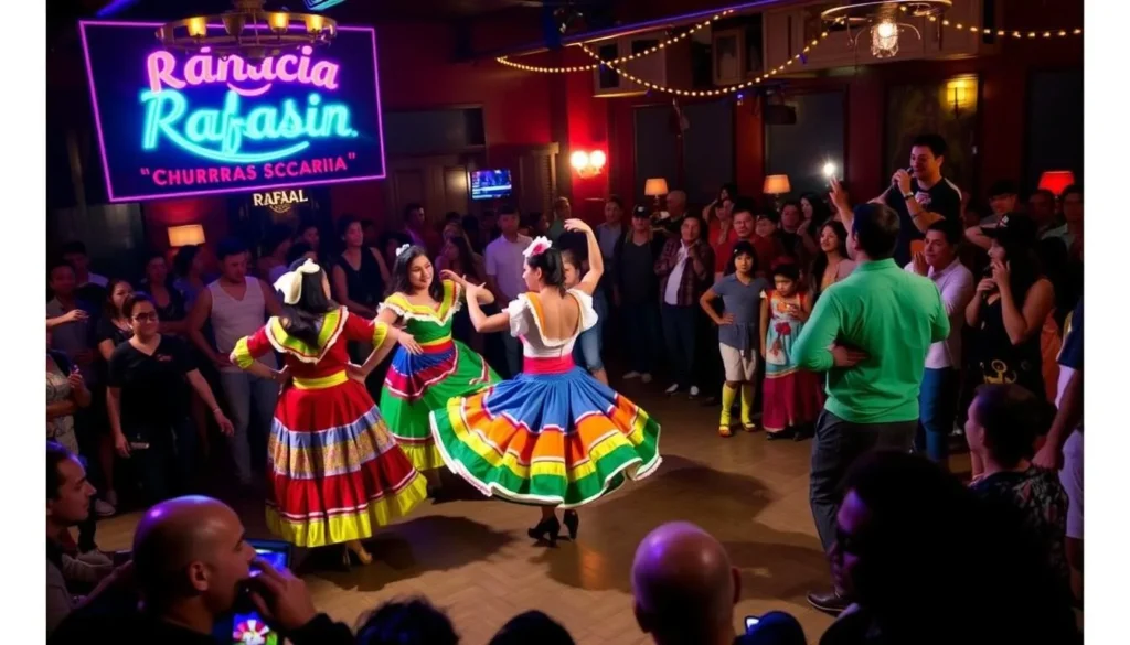 Image of Rafain Churrascaria Show with dancers in traditional costumes