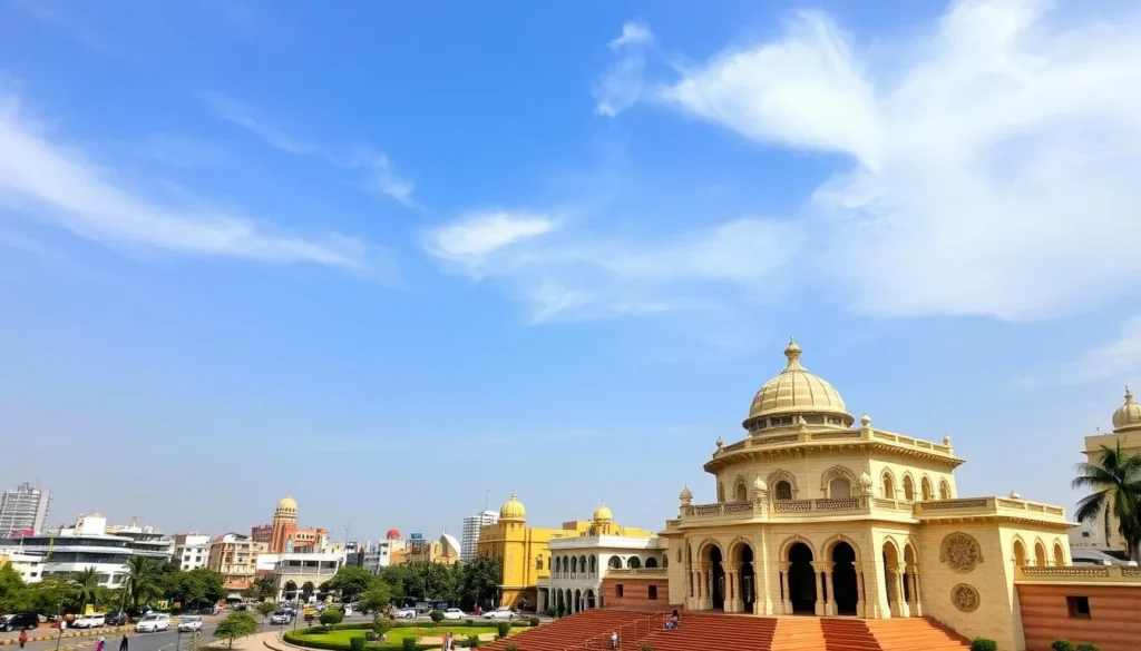 Image of Raipur cityscape with Mahant Ghasidas Memorial Museum