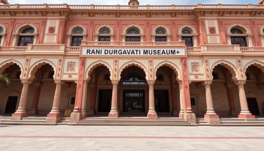 Image of Rani Durgavati Museum's grand facade or main exhibit hall