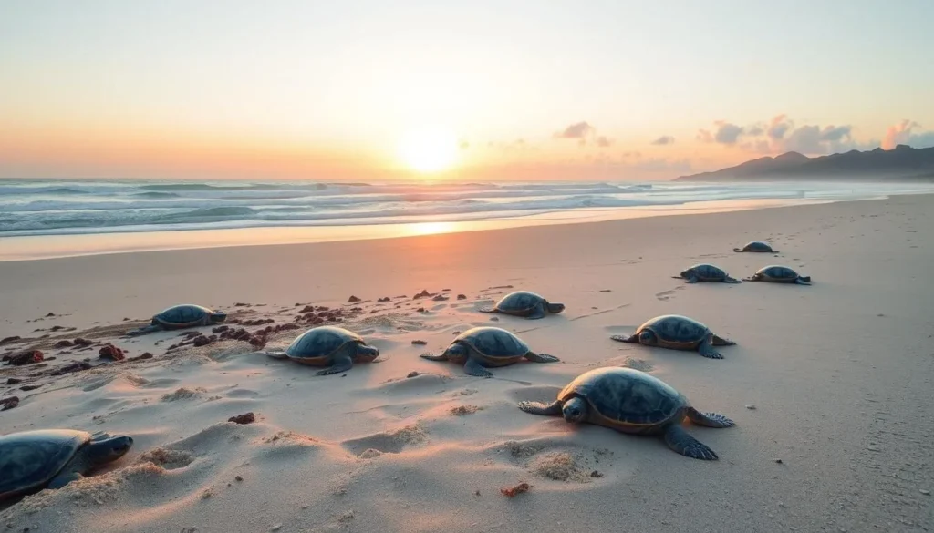 Image of Remire-Montjoly Beach with sea turtles nesting