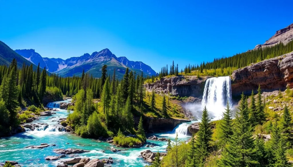 Image of Ribbon Falls in Kananaskis Country