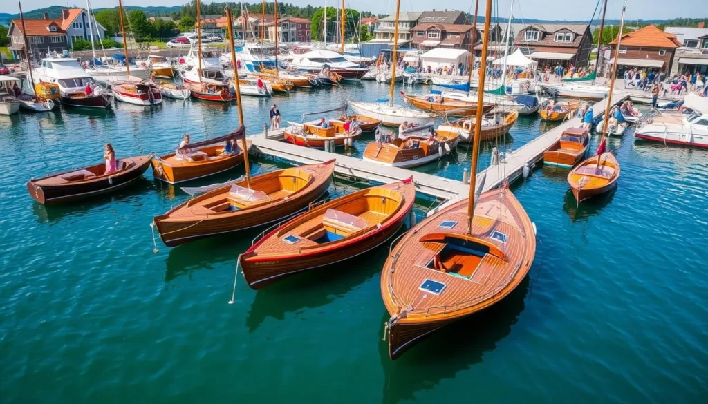 Image of Risør Marina during the Wooden Boat Festival