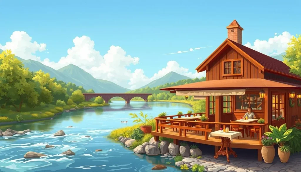 Image of Riverside Restaurant with a scenic view