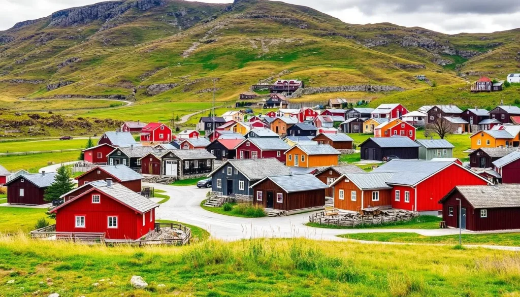 Image of Røros town on a high plateau