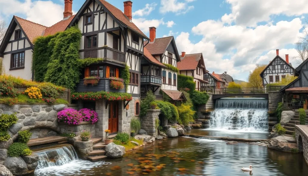Image of Röttle Village waterfall and mill