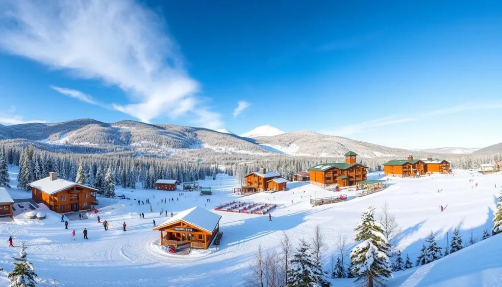Image of Ruka ski resort during peak winter season