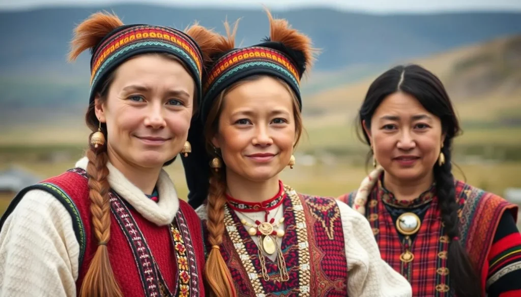 Image of Sami people in traditional clothing