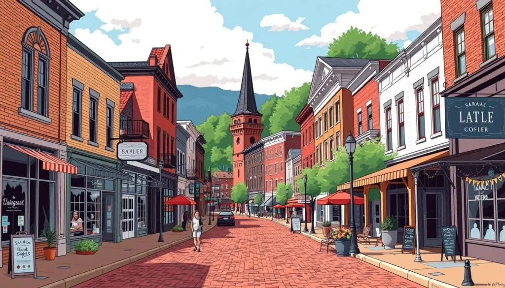 Image of Saranac Lake's historic downtown area