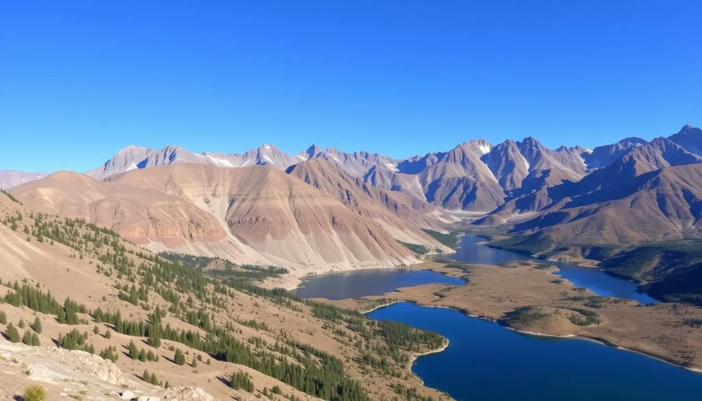 Image of Sierra Nevada National Park with mountains and lakes
