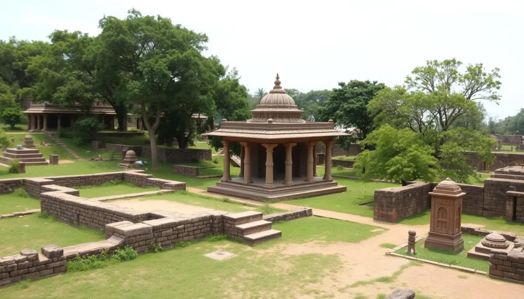 Image of Sirpur archaeological site with Laxman Temple