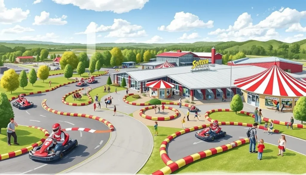 Image of Slottsmöllan Entertainment Complex with go-kart tracks and activity centers