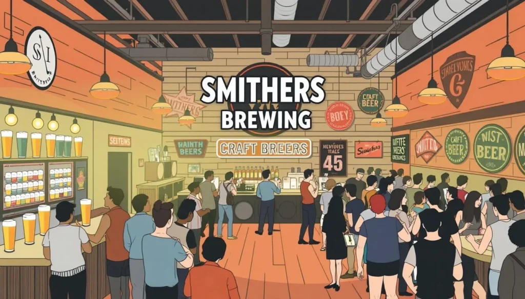Image of Smithers Brewing Co. with craft beers and live music