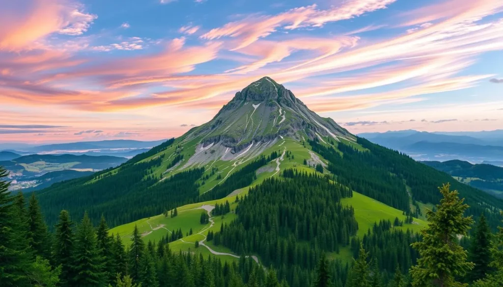 Image of Sněžka mountain peak in Krkonoše National Park