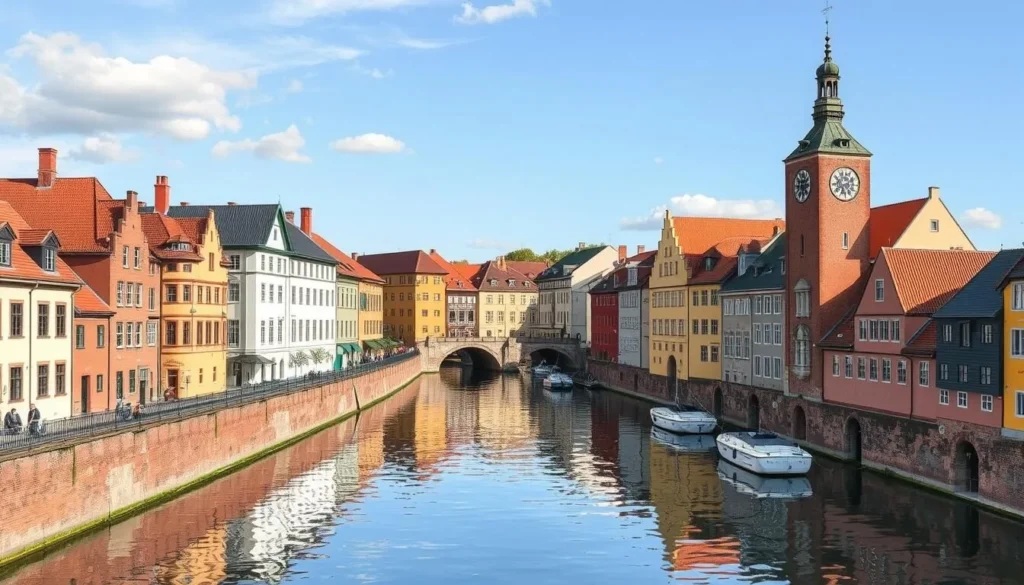 Image of Söderköping's medieval architecture and canals