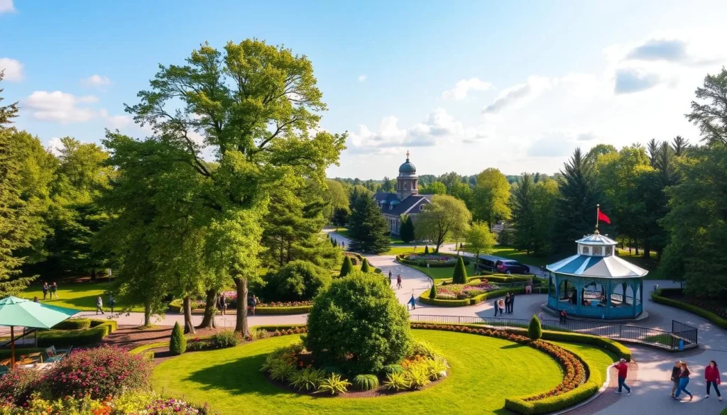 Image of Stadsträdgården park in Uppsala, Sweden, showcasing its beautiful landscape and attractions
