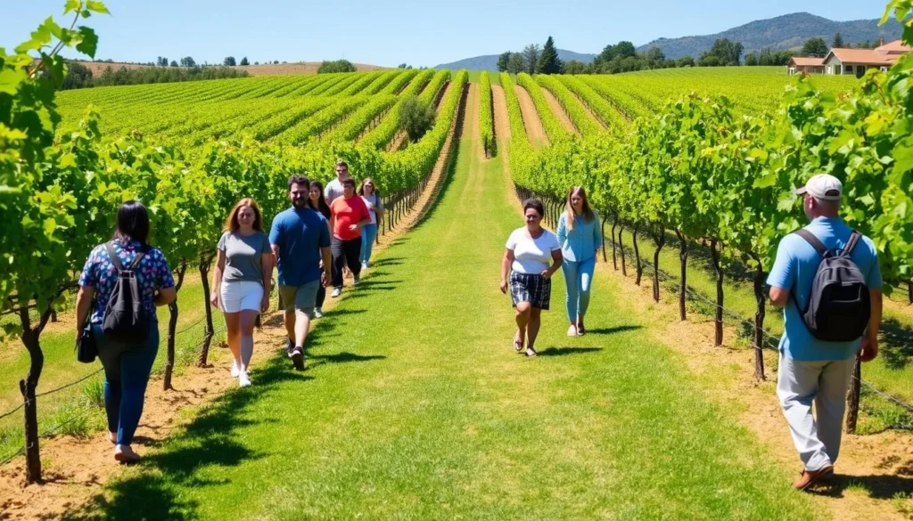 Image of Sula Vineyards with a tour group Image of Sula Vineyards with a tour group