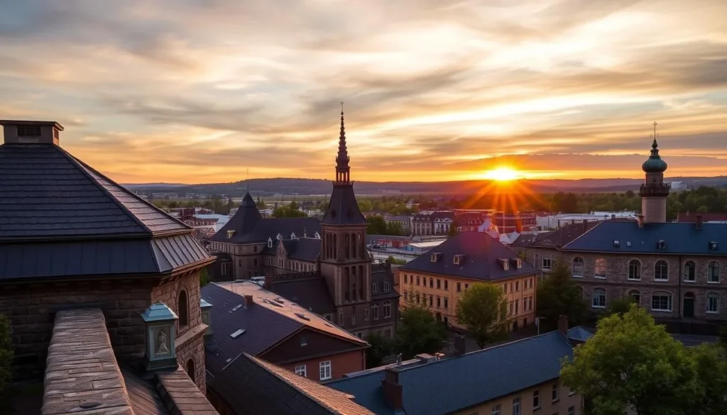 Image of Sundsvall cityscape with stone architecture