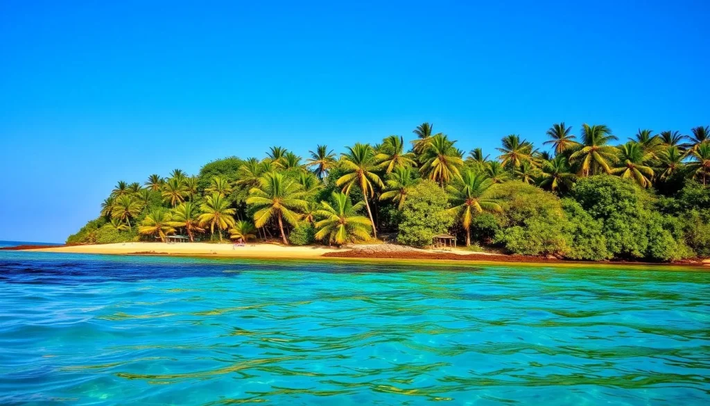 Image of Suriname's beautiful beach during the dry season