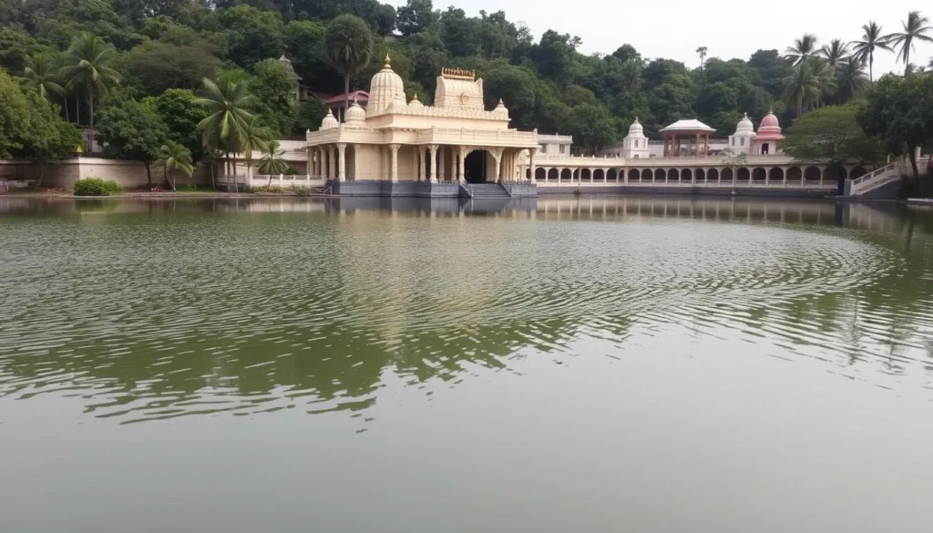 Image of Swami Pushkarini Lake within the Sri Venkateswara Temple complex