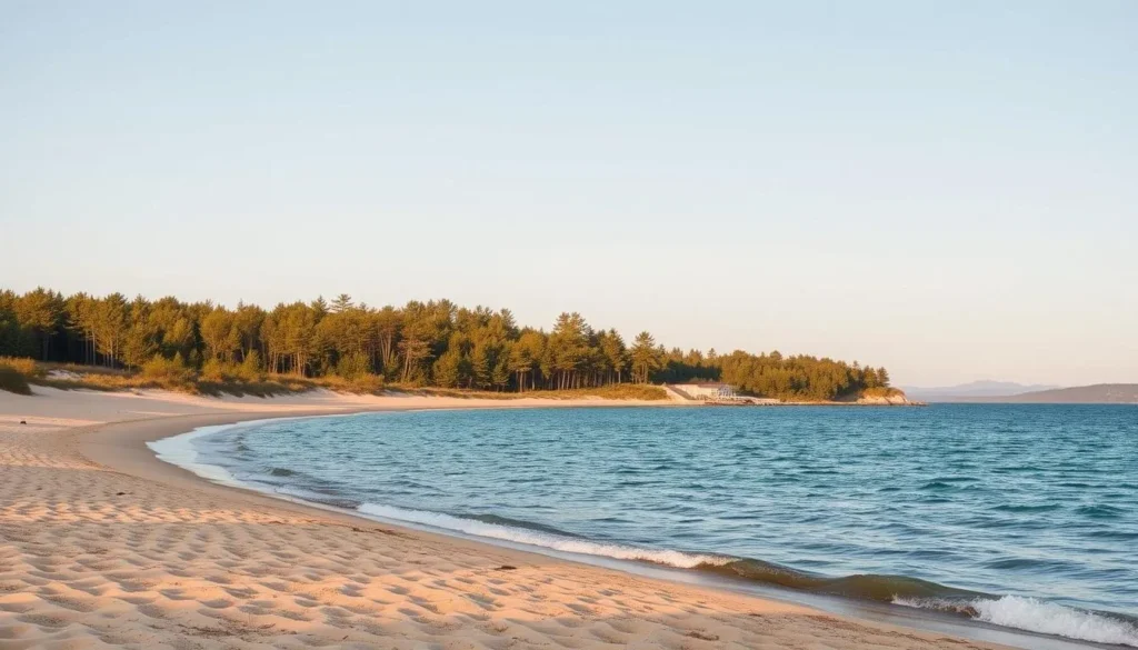 Image of Sylvan Lake Beach with sandy shoreline and clear waters