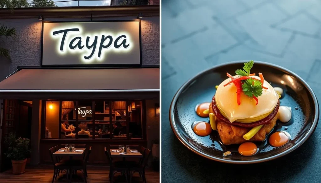 Image of Taypá restaurant's exterior or a signature dish