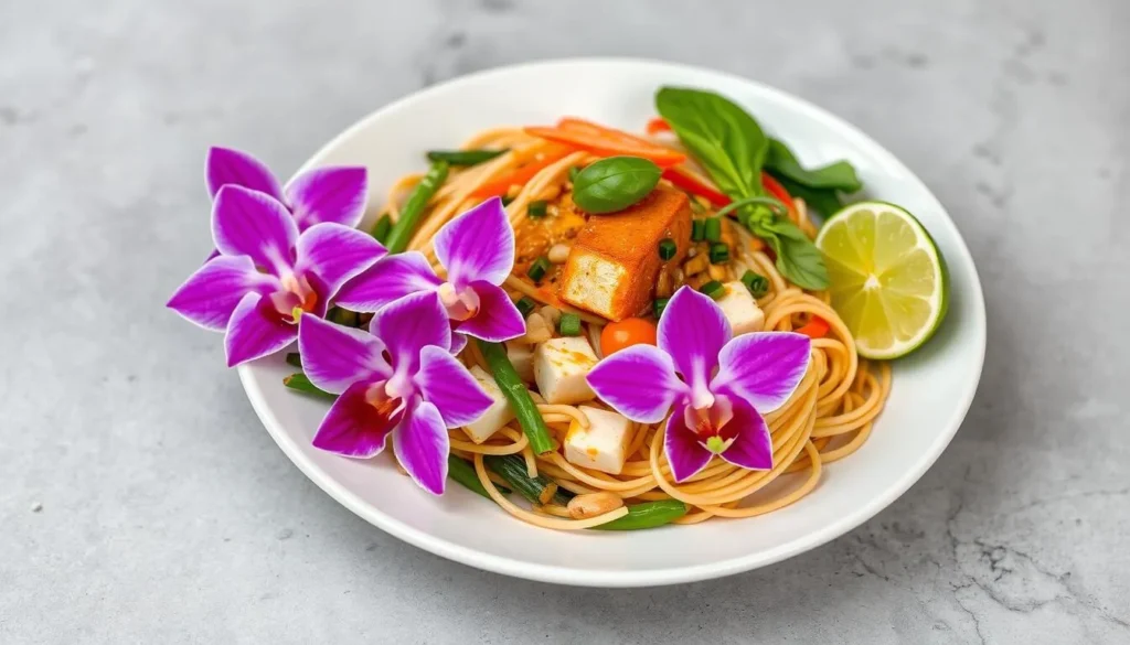 Image of Thai Orchid's vegan Pad Thai dish