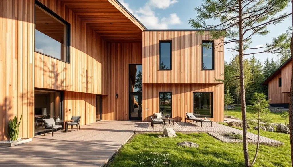 Image of The Wood Hotel Skellefteå's modern wooden architecture