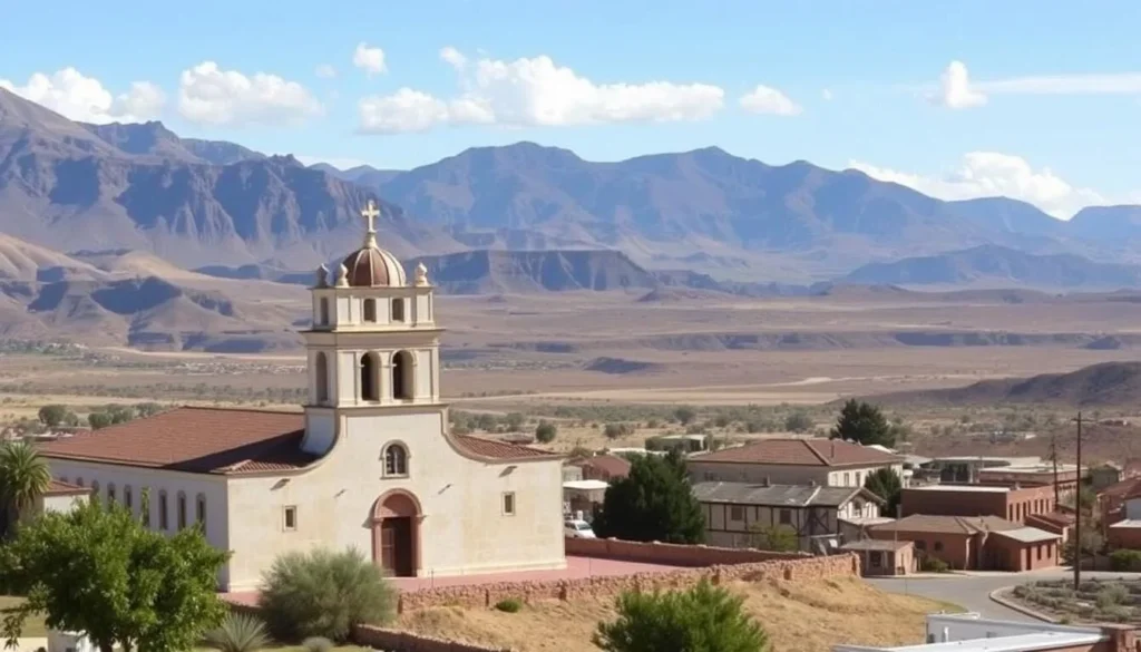 Image of Toconao village with its church and bell tower