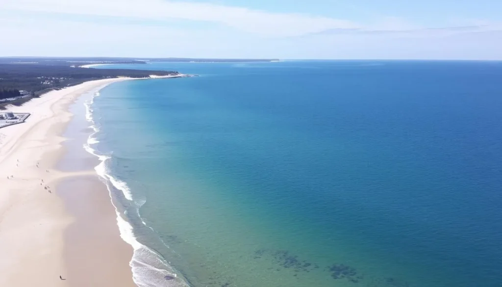 Image of Tylösand Beach with clear blue waters and sandy shore