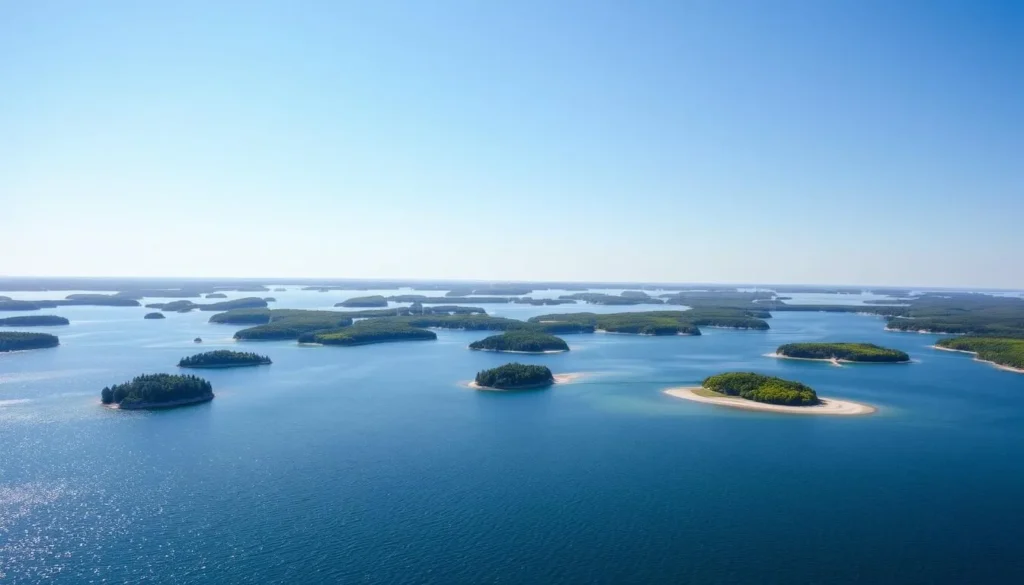 Image of Vänern Archipelago with islands and crystal-clear waters