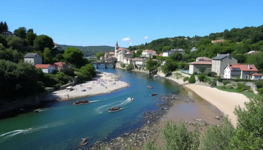 Image of Veules-les-Roses village with its river and beach