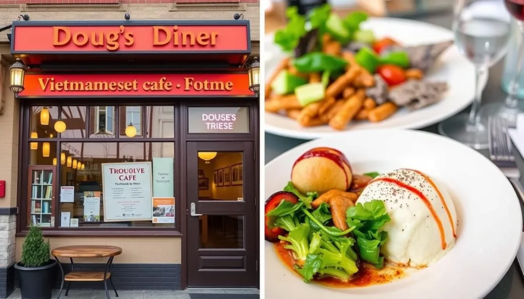 Image of Vietnamese Cafe or Doug's Diner exterior or a signature dish Image of Vietnamese Cafe or Doug's Diner exterior or a signature dish