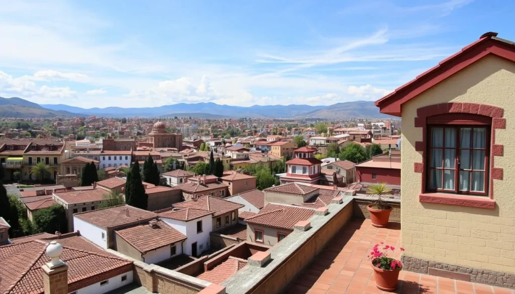 Image of View House's rooftop terrace overlooking Cusco