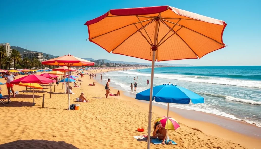 Image of Viña del Mar beach during summer