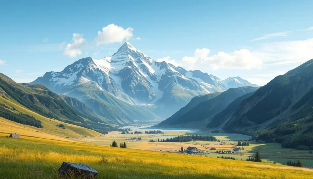 Image of Visdalen Valley with Galdhopiggen in the background
