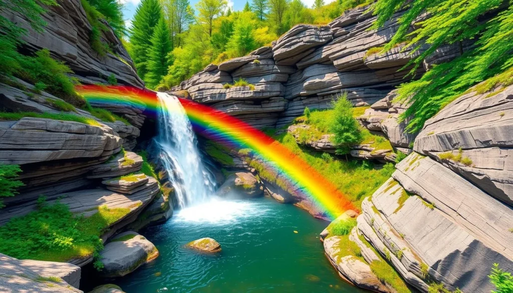 Image of Watkins Glen State Park's Rainbow Falls