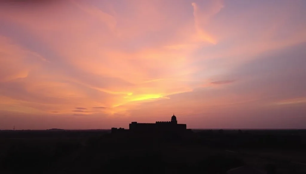 Image of Yellur Fort at sunset
