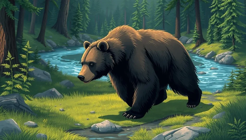Image of a Spirit Bear in its natural habitat