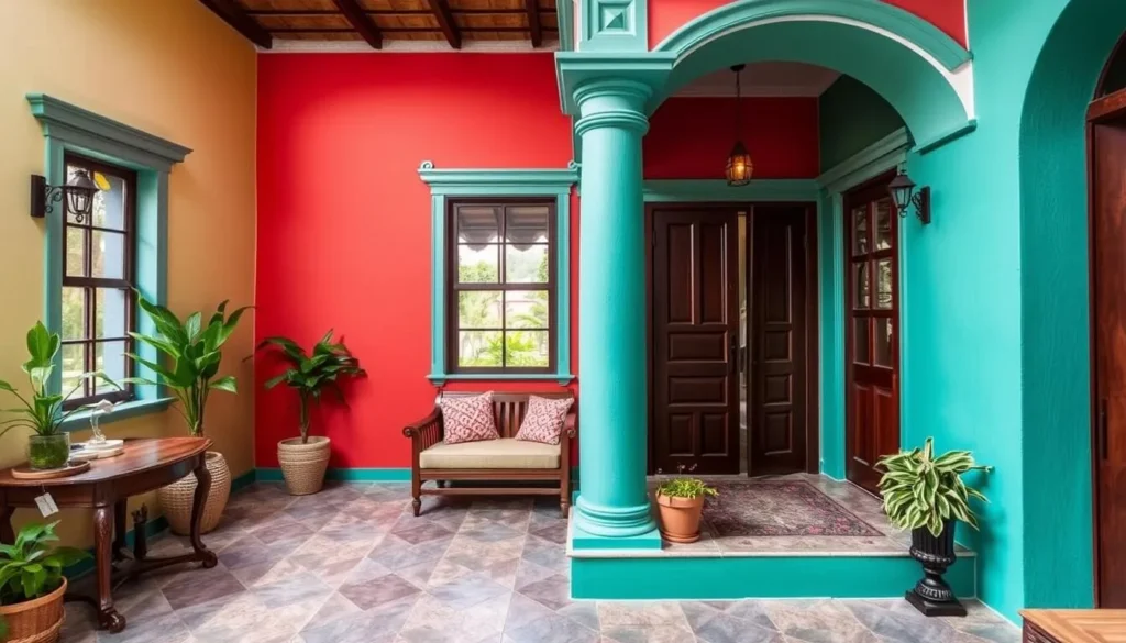 Image of a beautifully restored colonial building converted into a boutique hotel in Mompox