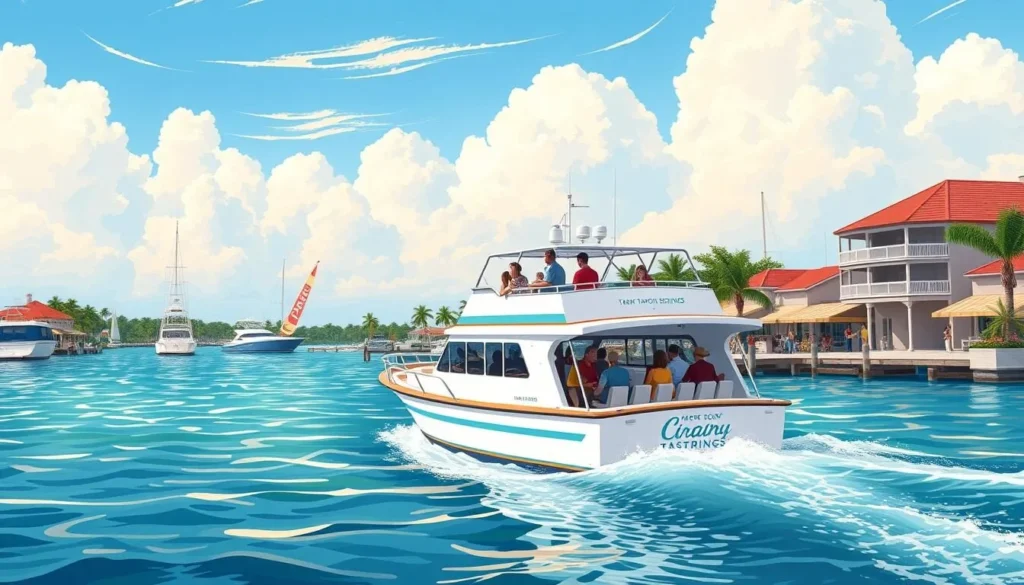 Image of a boat tour departing from Tarpon Springs docks