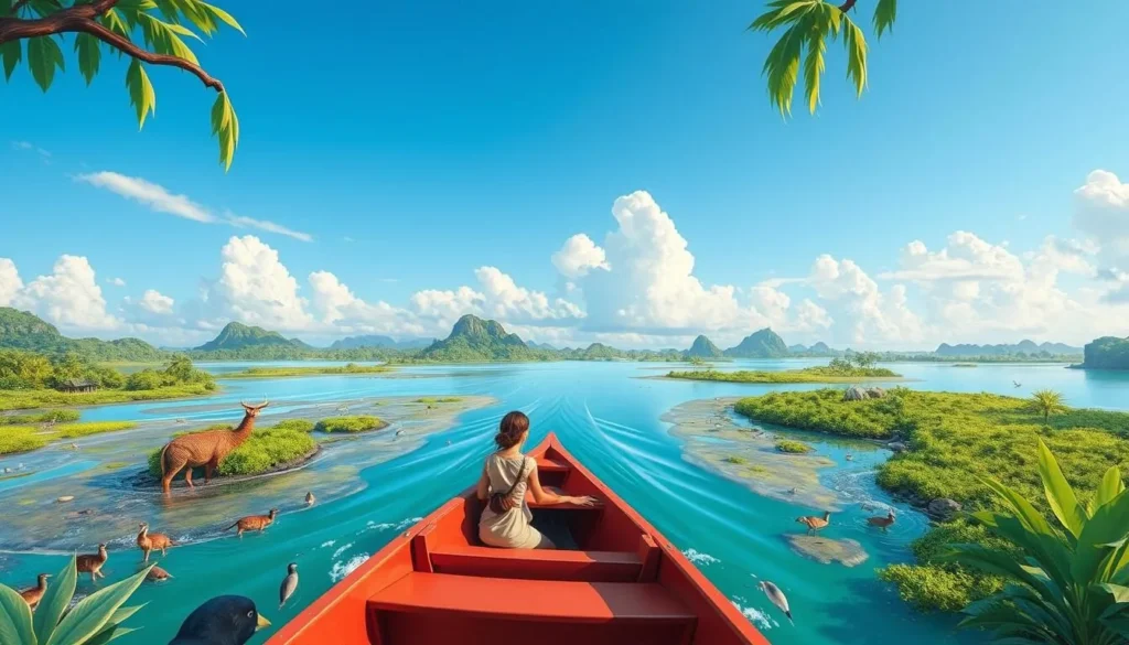 Image of a boat tour in Morrocoy National Park