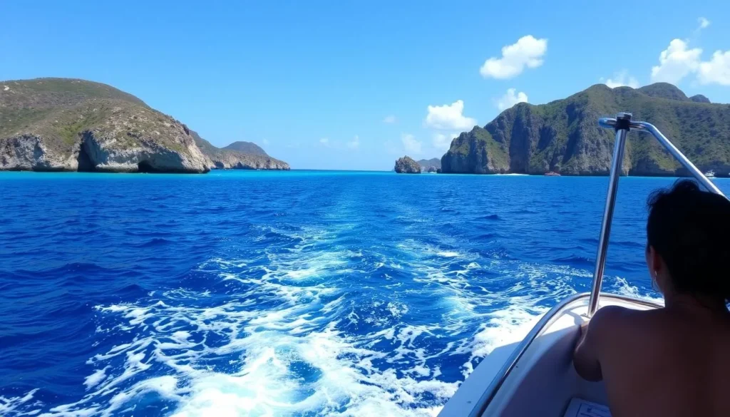 Image of a boat tour near Barcelona-Puerto La Cruz, Venezuela, showcasing the beautiful Caribbean islands.