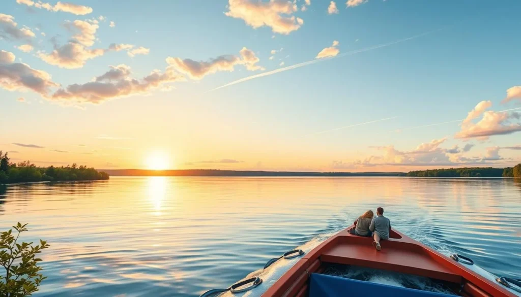 Image of a boat tour on Lake Saimaa